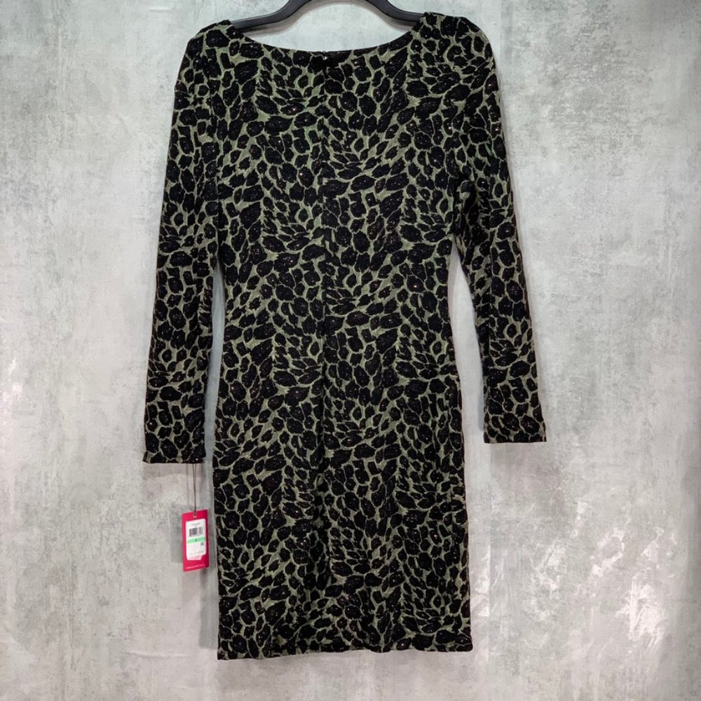 Vince Camuto Long Sleeve Glitter Animal Print Shea - Picture 6 of 12